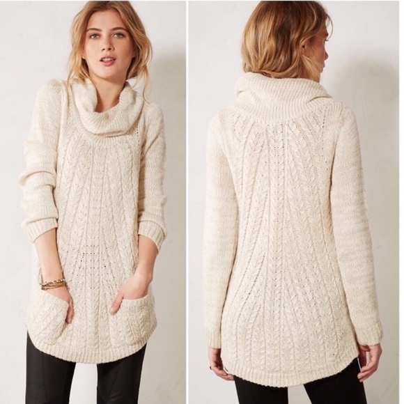 Anthropologie | Guinevere Cable Cowled Pullover - Picture 2 of 8